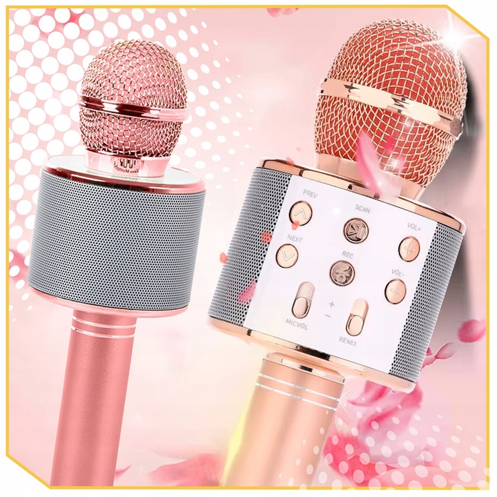 MIKROFON KARAOKE DLA DZIECI BEZPRZEWODOWY GŁOŚNIK BLUETOOTH USB MIKROFONY Typ odbiornika mobilny